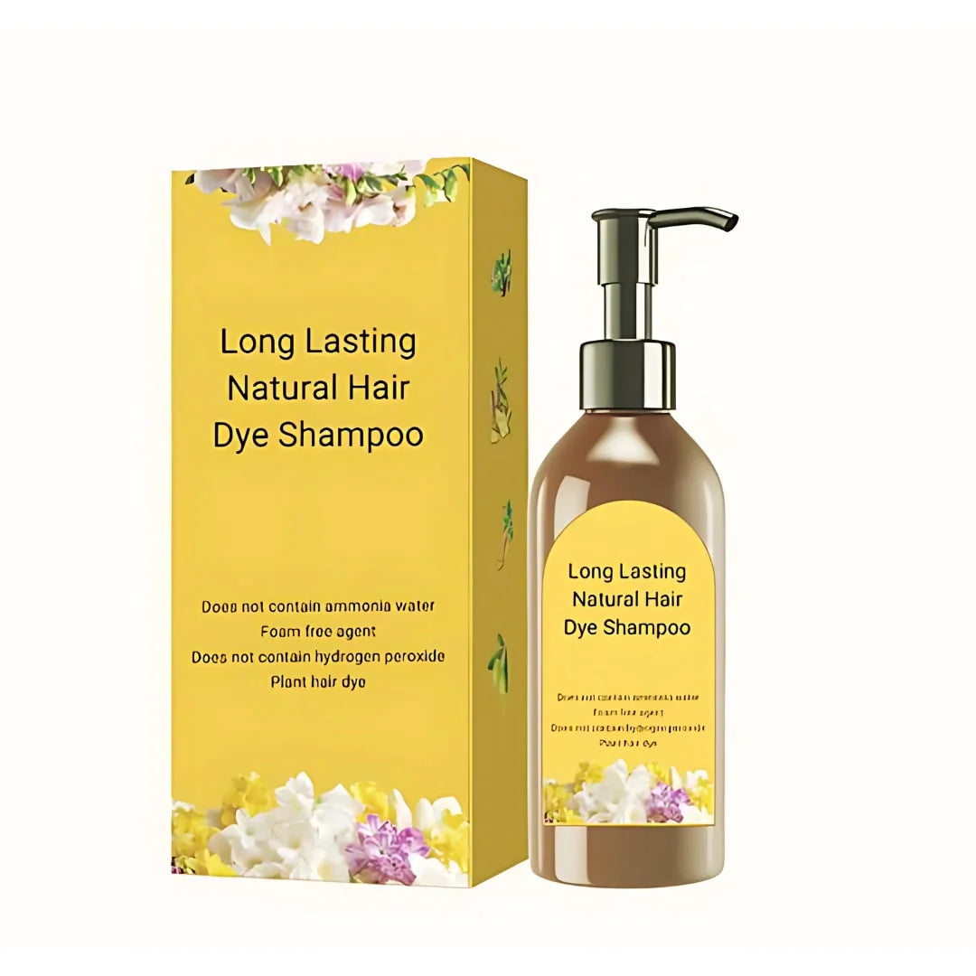 Herbal Hair Dye Shampoo – Covers Greys Naturally (Pack of 2)